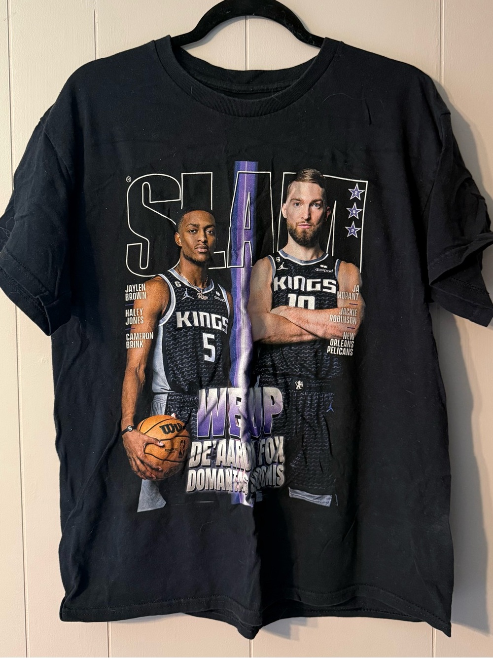 Sacramento Kings “SLAM” De’Aaron Fox & Domantas Sabonis Graphic Tee Men’s S/M